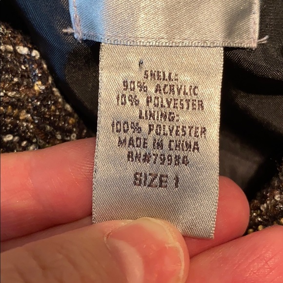 Chico’s Brown Foiled Tweed Jacket - Picture 13 of 15